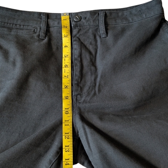 Madewell Emmett Pant Wide-Leg Crop Stretch Cotton Black Canvas Women’s Size 31P - Picture 10 of 11